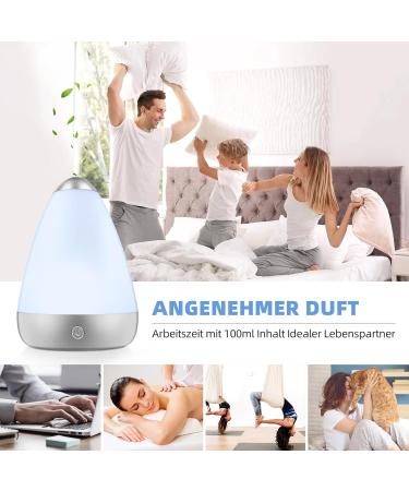 Mini Aroma Diffuser - 100ml USB Humidifier for Essential Oils | 7 Colors Night Light | Perfect for Bedroom & Office | Aromatherapy Fragrance Lamp - Buy Online on GoSupps.com