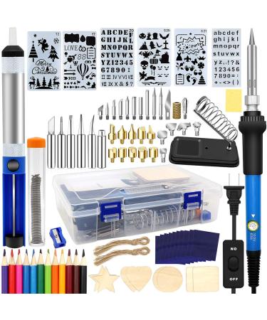 Wood Burning Kit 95pcs, West Bay Soldering Pen with Adjustable On-Off Switch Control Temperature Wood Burning Tool for Embossing/Carving/Soldering Tips/Carrying Box - Buy Online on GoSupps.com