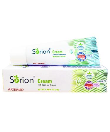Sorion Herbal Cream - Eczema Psoriasis - for Dry Flaky Itchy Skin Relief and Support with Coconut Oil Neem Turmeric (Travel-Size)