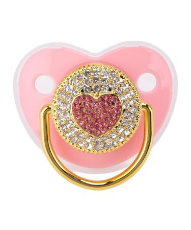 Luxurious Rhinestone Baby Pacifier - Soft Silicone Nipple for Breastfeeding - Ultra-Light & Portable (Pink) - Buy Online on GoSupps.com