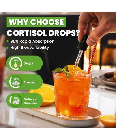 SEPT YAN Cortisol Supplements Liquid Drops for Women and Men with Phosphatidylserine Magnesium Ashwagandha Vitamins Cortisol Detox Calm Drops for Supplements Mood Focus Sleep 2 FL.OZ Vegan - Buy Online on GoSupps.com