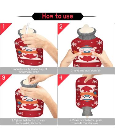 2L Heat Bottle with Animal Cover - Removable & Washable Hot Water Bottle for Winter | Perfect Christmas Gift for Friends & Family - Buy Online on GoSupps.com