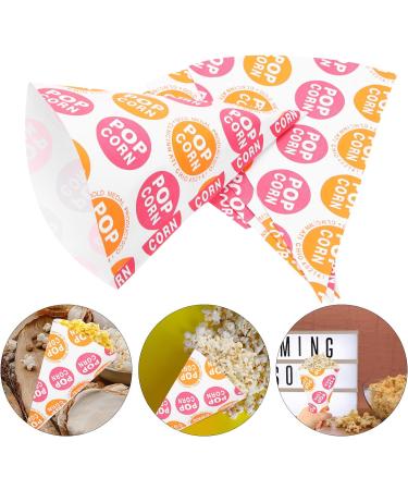 HOMSFOU 50pcs Popcorn Bag Candy Bags Disposable Food Storage Bags Pastry Bags Cookies Bags Disposable Popcorn Boxes Party Gift Mini Gift Bags Treat Cone Bags Child Cardboard Paper Snack 20X15.5CM As Shown - Buy Online on GoSupps.com