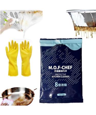 Mof Chef Cleaning Powder, Mof Chef Powder Cleaner, MOF Chef Kitchen Cleaning Powder, Moh Chef Kitchen Cleaner, Heavy Duty Degreaser Cleaner (Color : 50G)