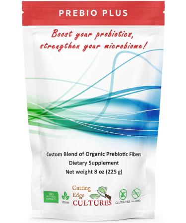 Cutting Edge Cultures Prebio Plus Prebiotic Fiber Powder Best Custom Blend of Organic Prebiotic Fibers Dietary Supplement 8 oz - Buy Online on GoSupps.com