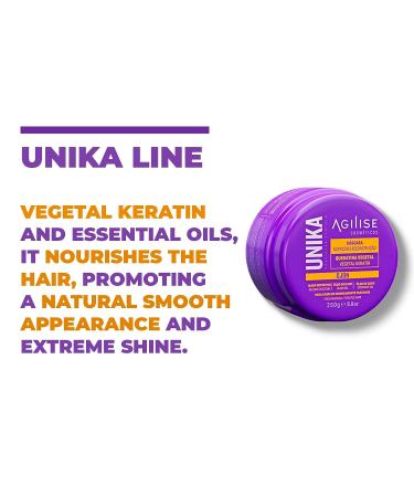 Unika Ojon Hair Mask for Chemically Treated Hair | Anti-Frizz, Sulfate-Free Treatment with Vegetal Keratin, Coconut Oil, Ojon Oil | Vegan | 8.8oz/250g - AGILISE - Buy Online on GoSupps.com