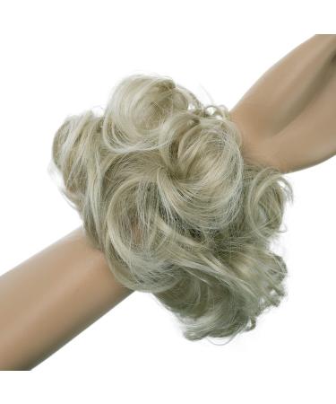 CAISHA by PRETTYSHOP Large Curly Messy Bun Hairpiece Scrunchy - Light Blonde #24AT613 G12E - Buy Online on GoSupps.com
