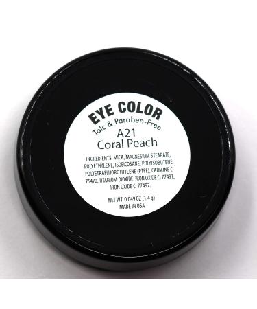 Pure Ziva Dusty Coral Peach Pink Orange Shimmer Eyeshadow Single - Talc, Paraben, and Cruelty Free - Buy Online on GoSupps.com