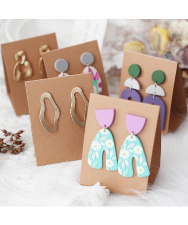 Temlum 50 Pcs Standing Earring Display Cards | Earring Holder Cards for Small Business | Jewelry Packaging Supplies - Buy Online on GoSupps.com