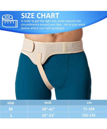 Inguinal Hernia Belt for Men and Women - Adjustable Support for Unilateral/Bilateral Hernias - Medium Size - Buy Online on GoSupps.com