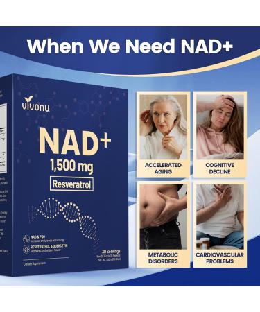 Nad Liquid Supplement 1500mg, Extra Strength NAD+ whit Nicotinamide Riboside Hydrogen Malate, Quercent Phytosome, Resveratrol, PQQ, Anti-Aging, Energy, Focus for Men & Women, 30 Pack, Berry Flavor - Buy Online on GoSupps.com
