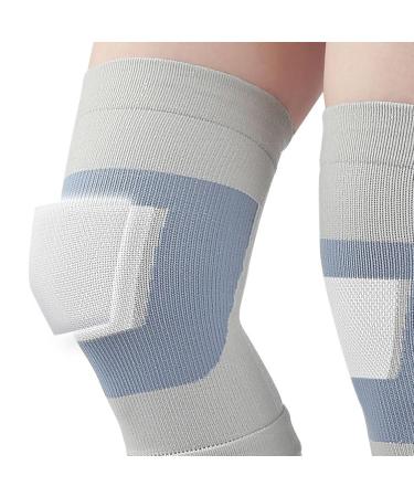 Fabater Knee Sleeve - Non-Slip Compression Support for Fitness | Breathable Light Gray (Large) | International Shipping Available - Buy Online on GoSupps.com