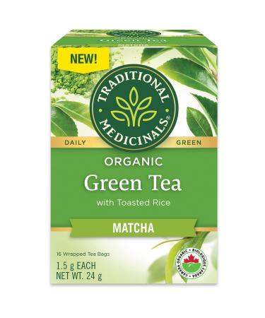Traditional Medicinals Organic Green Tea Matcha 16 Bags (Pack of 1) Matcha 16 Count (Pack of 1)