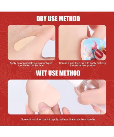 Teksome Makeup Puff | Dragon Pattern Face Powder Puff | Makeup Sponges with Storage Box Beauty Makeup Tools for Loose Powder Setting - Buy Online on GoSupps.com