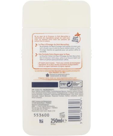  Le Petit Marseillais Le Petit Marsegliese Shower Cream Extra Soft Orange Flowers 250 ml - Pack of 4 - Buy Online on GoSupps.com