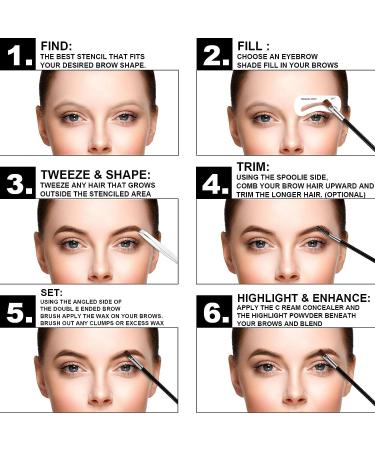 SUMEITANG 12 Color Eyebrow Kit: Professional Brow Makeup Palette with Pomade, Powder, Pencil, Stencil, Brush & Tweezers - Create Perfect Brow Styling | 12 Colors Set - Buy Online on GoSupps.com