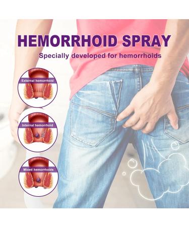 2pcs Hemorrhoid Spray Topical Hemorrhoid Relief Spray Relieve Swelling and Reduce Discomfort of Hemorrhoids Hemorrhoid Cure Liquid 30ml - Buy Online on GoSupps.com