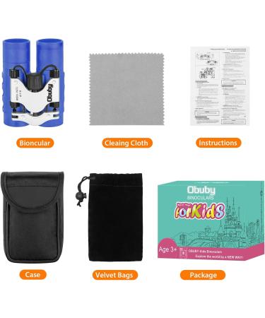 Obuby Kids Binoculars 8x21 - High-Resolution Optics for Bird Watching, Travel, Camping - Perfect Gift for Boys and Girls Ages 3-12 - Compact and Lightweight - Blue - Buy Online on GoSupps.com