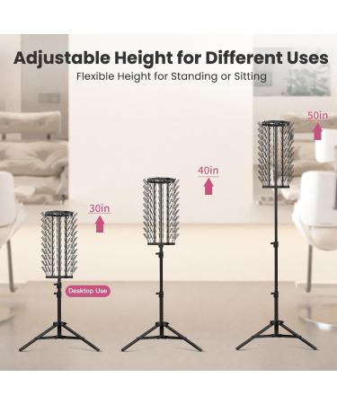 Sunnacate Height Adjustable Braiding Hair Rack 360 Rotatable Hair Rack with 120-Pegs Hair Divider Rack for Braiding Hair Extension Holder Stand for Stylists Braiding Supplies Tools Barber Shop - Buy Online on GoSupps.com