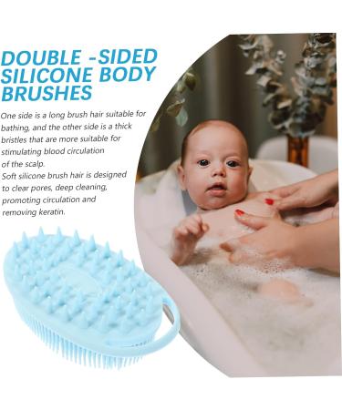 3pcs Double Sided Bath Brush Set - Baby & Body Silicone Scrubber - Buy Online on GoSupps.com