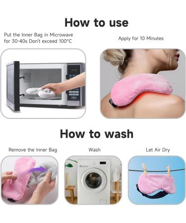 Shop Lavender Eye Mask - Aromatherapy Weighted Sleep Mask for Dry Eyes & Pain Relief | Hot & Cold Therapy Eye Cover - Pink - Buy Online on GoSupps.com