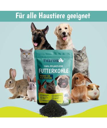 Animal-Free Plant-Based Feed Coal for Dogs & Cats | 500ml Powder for Digestion & Detox - Buy Online on GoSupps.com