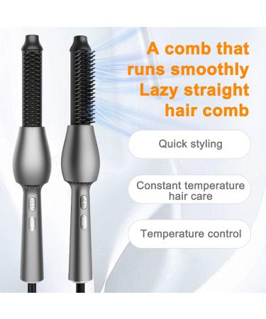 Home Use Straightening Comb & Curling Iron - Adjustable Temperature Hair Styling Tool with Auto Shut-Off - Buy Online on GoSupps.com