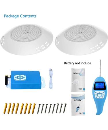 Lylmle 35W RGB Pool Lights - Waterproof LED Pool Headlight with Remote Control | 140 Beam Angle | IP68 | 2-Pack Surface-Mounted Assembly - Buy Online on GoSupps.com