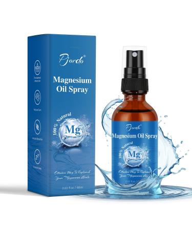 Pjordo Magnesium Oil Spray for Feet Body & Sleep 100% Pure & Natural Organic Topical Magnesium Chloride Oil Spray for Caring Body Easy to Carry and Use Rapidly Absorbed