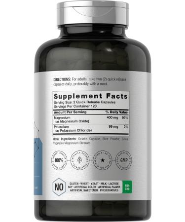 Horb ach Potassium Magnesium Supplement | 240 Capsules | Premium Quality | Non-GMO & Gluten Free - Buy Online on GoSupps.com