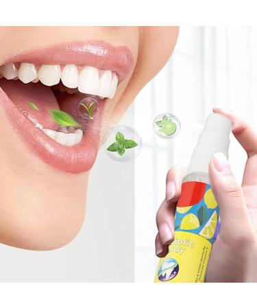 Bad Breath Oral Spray Lemon Scent Herbal Extract Cleaning Mouth Freshener 20ml Pocket Size 8 Hours Lasting Relief for Dry Mouth Promotes Oral Health - Buy Online on GoSupps.com