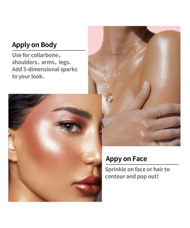 GECOMO Hellokiss Highlighter Stick- Pink Shimming Powder for Eyes, Face & Body - Tiktok Makeup - Buy Online on GoSupps.com