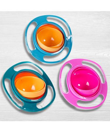 Shop Lecerrot 3-Piece Gyro Bowl Set - Anti-Pour 360 Rotating Feeding Bowls for Kids | International Shipping - Buy Online on GoSupps.com