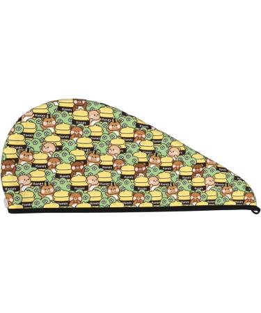 Super Absorbent Cute Teddy Bear Microfiber Hair Towel Wrap | Coral Velvet Quick Dry for Women with Long Curly & Thick Hair - Buy Online on GoSupps.com