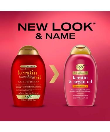 OGX 5-in-1 Keratin Anti-Frizz Conditioner Sulfate Free 385ml - Buy Online on GoSupps.com