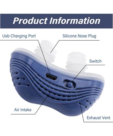 Electric Silicone Anti Snore Device - Double Eddy Current Fan Design - White Snoring Aid for Improved Nighttime Sleep and Easy Breathing - Buy Online on GoSupps.com