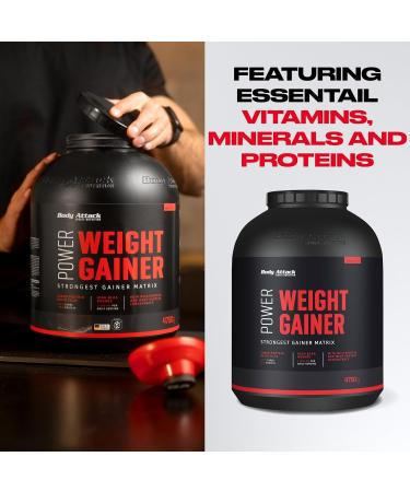 Body Attack Weight Gainer Strawberry 1.5 kg | Low-Fat Mass Shake with Whey Protein BCAA & Carbs for Muscle Building - Buy Online on GoSupps.com