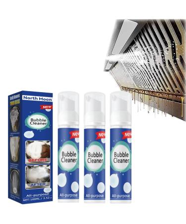 (3PCs 300ml Foaming Heavy Oil Stain Cleaner Foam Cleaner All Purpose Heavy Duty Powerful Stain Removing Foam Cleaner for Stubborn Grease & Grime Remover Bubble Spray