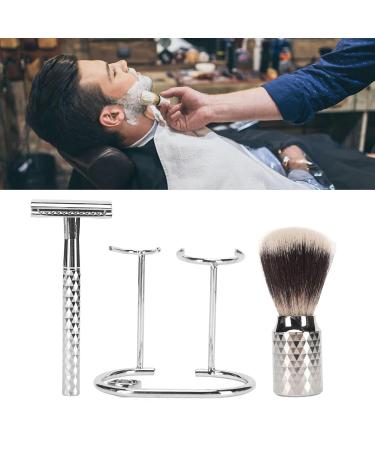 Premium Shaving Set for Men: Double Edge Safety Razor Alloy Handle Wet Shaving Brush & Stand - Perfect for Smooth Shaves! - Buy Online on GoSupps.com