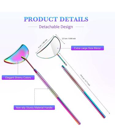 2-Piece Half-Moon Stainless Steel Lash Mirror Set for Eyelash Extension - Large Inspection Tool for Makeup Artists and Girls - Buy Online on GoSupps.com