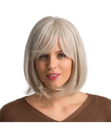 Wig Ladies Short Gold Synthetic Brazilian Women Wavy Curly Cosplay Hair 50s 60s 70s 80s