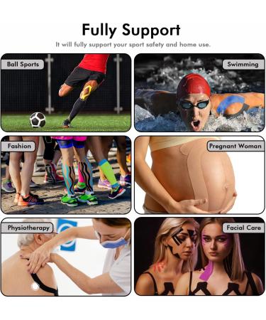 Kinesiology Tape 3 Rolls Pack (2" x 19.7" 15m) Waterproof Elastic Therapeutic Sports Tape for Shoulder Knee Elbow Ankle Breathable Latex Free Tape Promotes Recovery & Providing Support Mixed Pack - Buy Online on GoSupps.com