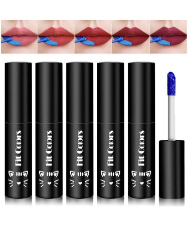 Lip Stain Peel Off 5 Colors Tattoo Lipstick Lip Stain Long Lasting Waterproof Wonder Peel Off Lip Gloss Non-Stick Cup Lip Stain for Women Girls(5 Pcs)