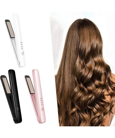 Wireless Hair Straightener & Curling Wand - Rechargeable Professional Hot Iron | Instant Heat Hair Tools - Daily Deals in Pink - Buy Online on GoSupps.com