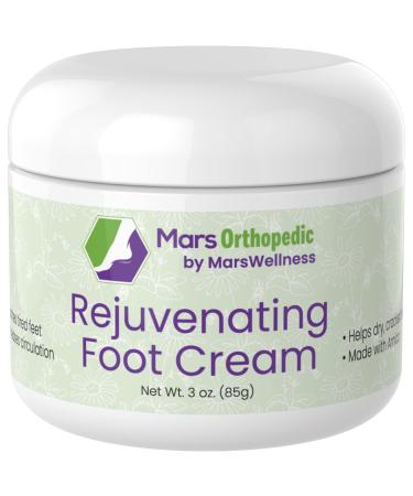 Mars Orthopedic Rejuvenating Foot Cream for Dry Cracked Feet  Diabetic & Soreness   Natural Fast Acting Moisturizing Feet Repair Cream for Pain  Itchiness & Neuropathy   Made in the USA   3 Ounces Original
