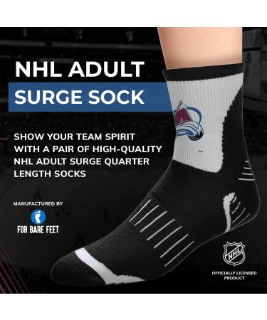 Colorado Avalanche NHL Surge Team Mascot Quarter Socks - Black, Medium | Official FBF Apparel - Buy Online on GoSupps.com
