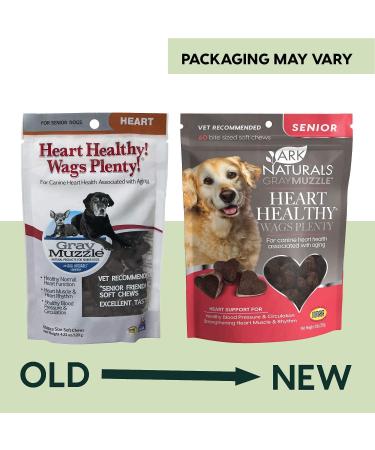 Gray Muzzle Heart Healthy Dog Chews - Vet Recommended for Senior Dogs, 60 Count | Supports Heart & Circulation - Buy Online on GoSupps.com