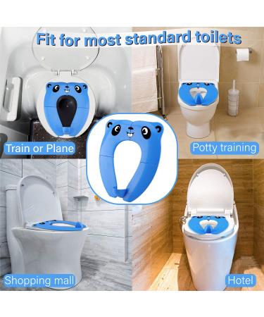 Foldable Portable Potty Seat for Toddlers with Splash Guard - Blue - Buy Online on GoSupps.com