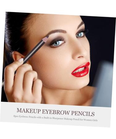 OHPHCALL 8pcs Coffee Wooden Pencil Sharpeners Eyebrow Pencils Makeup Tool Makeup Pencils 1 count (Pack of 1) Coffee - Buy Online on GoSupps.com