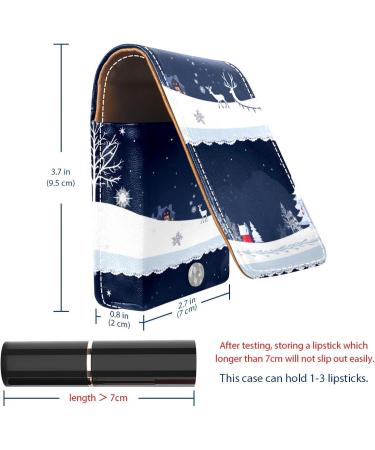 Travel Lipstick Organizer Case | Portable Makeup Bag with Mirror | Christmas Design Y887y1gflt - International Shipping Available - Buy Online on GoSupps.com